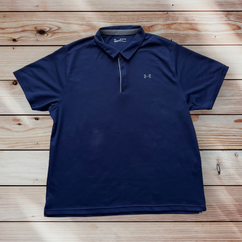 Men's Under Armour 4XL Navy Short Sleeve Performance Polo